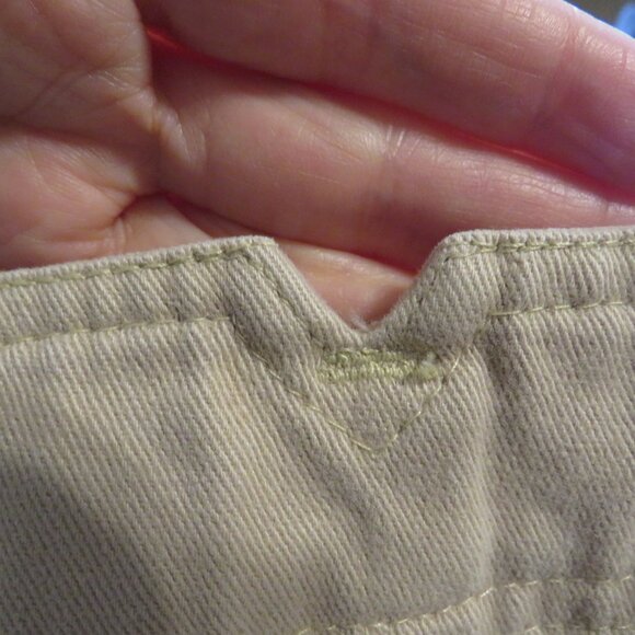 Vintage Liz Claiborne LIZSPORT 100% cotton Tan Pants Size 14 - Picture 9 of 13